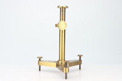 Lot 229 - A Large Brass Adjustable Tripod Stand
