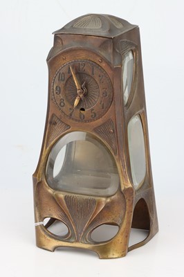 Lot 151 - A Jungenstil Bronze Mantel Clock Case