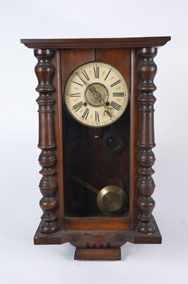 Lot 152 - A Stained Beech and Walnut Vienna Style Wall Clock