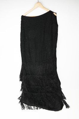 Lot 102 - A 1930s Style Black Flapper Dress
