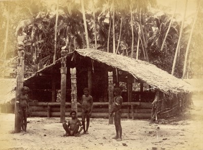 Lot 342 - ALFRED BURTON (1834-1914) (att), A Photograph of Solomon Islanders