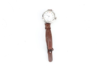 Lot 155 - A Silver Cased Trench Watch
