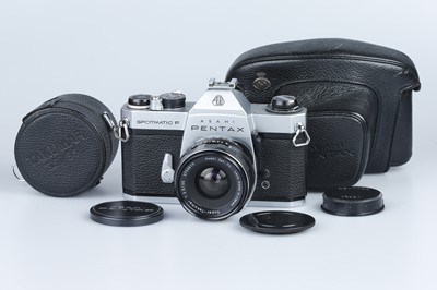 Lot 674 - A Pentax Spotmatic F 35mm SLR Outfit