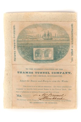Lot 132 - A Thames Tunnel Company Admission Ticket