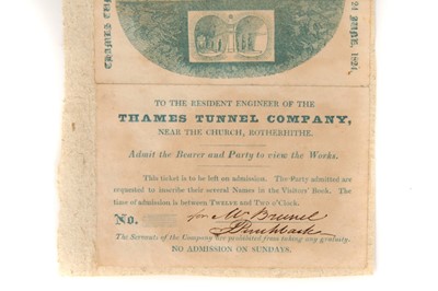 Lot 132 - A Thames Tunnel Company Admission Ticket