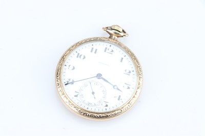 Lot 162 - A Small Gold Plated Open Faced Fob Watch