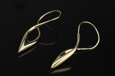 Lot 147 - A Pair of 9 ct Gold Helix Twist Earrings