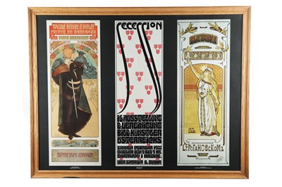 Lot 23 - Four Framed Triptych Reproduction Advertising Posters
