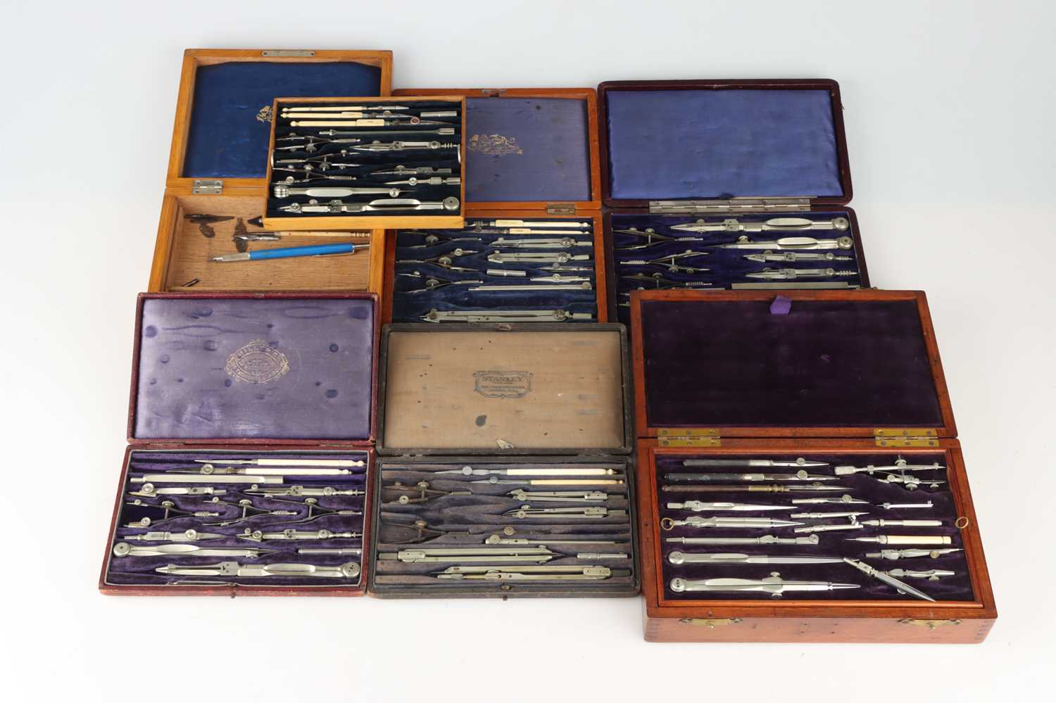 Lot 293 - Seven Sets of Drawing/Drafting Instruments,