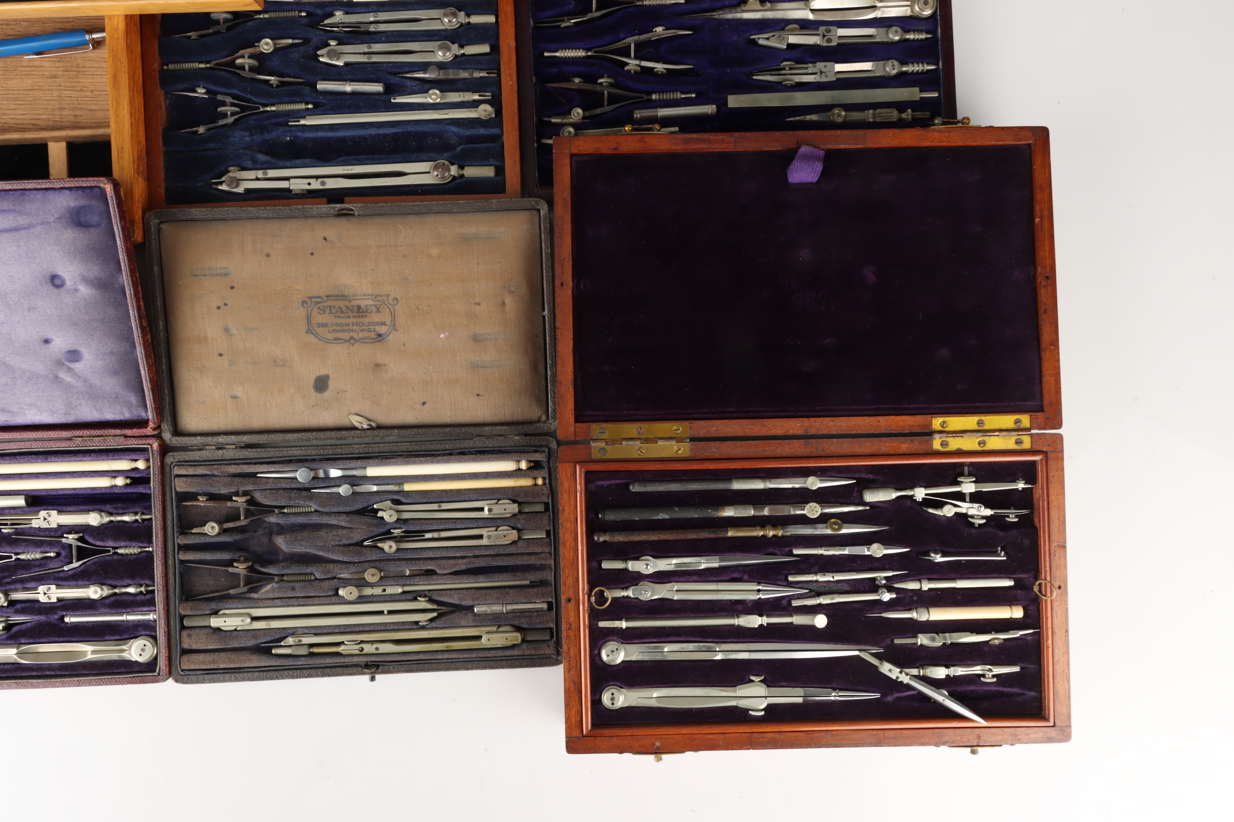 Lot 293 - Seven Sets of Drawing/Drafting Instruments,