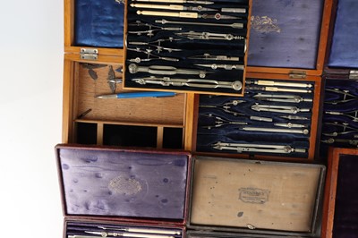 Lot 293 - Seven Sets of Drawing/Drafting Instruments