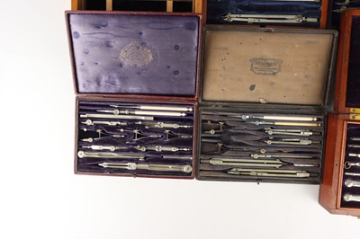 Lot 293 - Seven Sets of Drawing/Drafting Instruments