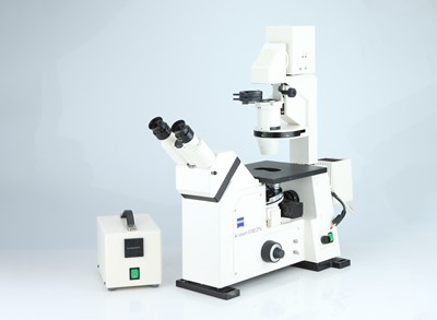 Lot 324 - Zeiss AxioVert S100 2TV Inverted Fluorescence Phase Contrast Microscope