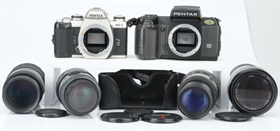 Lot 686 - A Selection of Various Pentax AF Cameras & Lenses