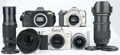 Lot 706 - A Selection of Boxed Pentax Cameras & Lenses