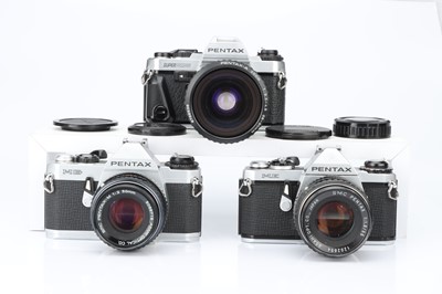 Lot 391 - Three Pentax SLR Cameras