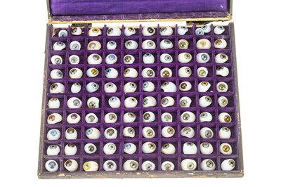 Lot 1 - A Large Collection of 101 Early 20th Century Glass Eyes