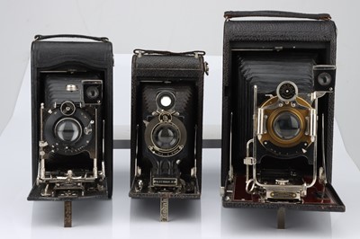 Lot 807 - Three Large Kodak Folding Cameras