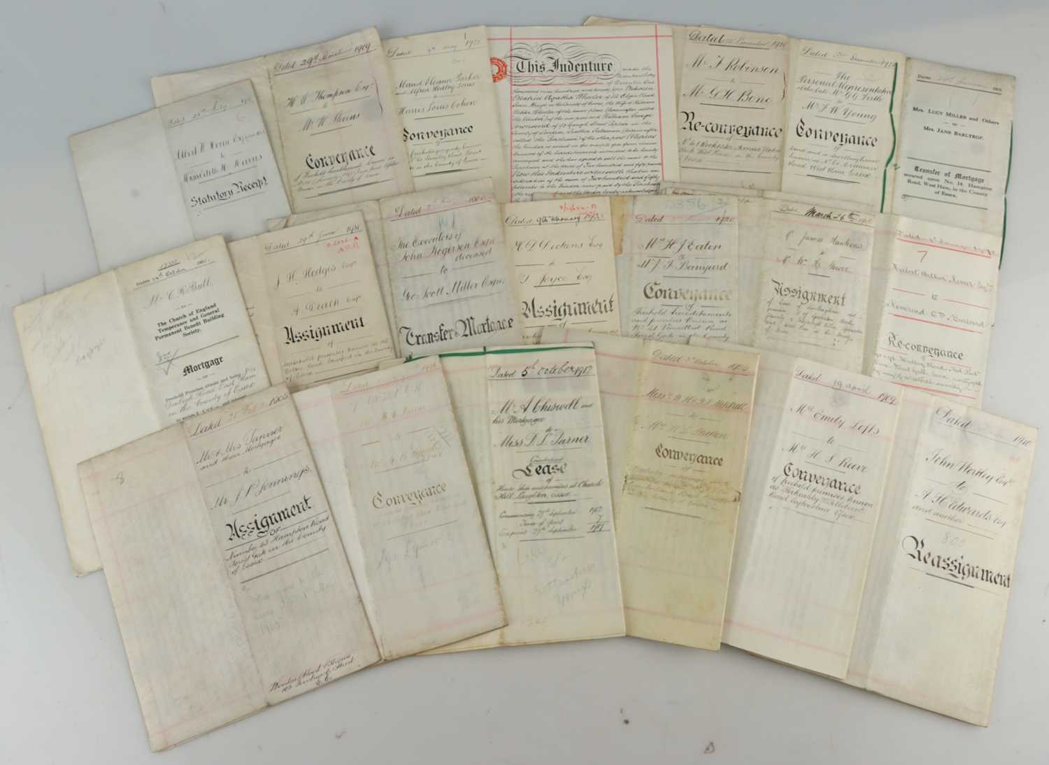 Lot 15 Large Collection of Vellum Mortgage