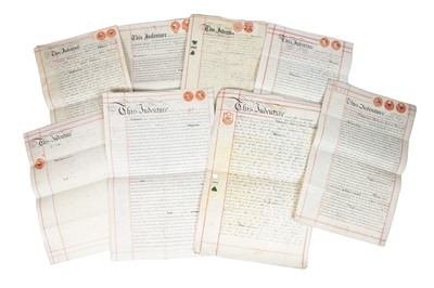 Lot 16 - Large Collection of Victorian Vellum Mortgage & Conveyance Documents