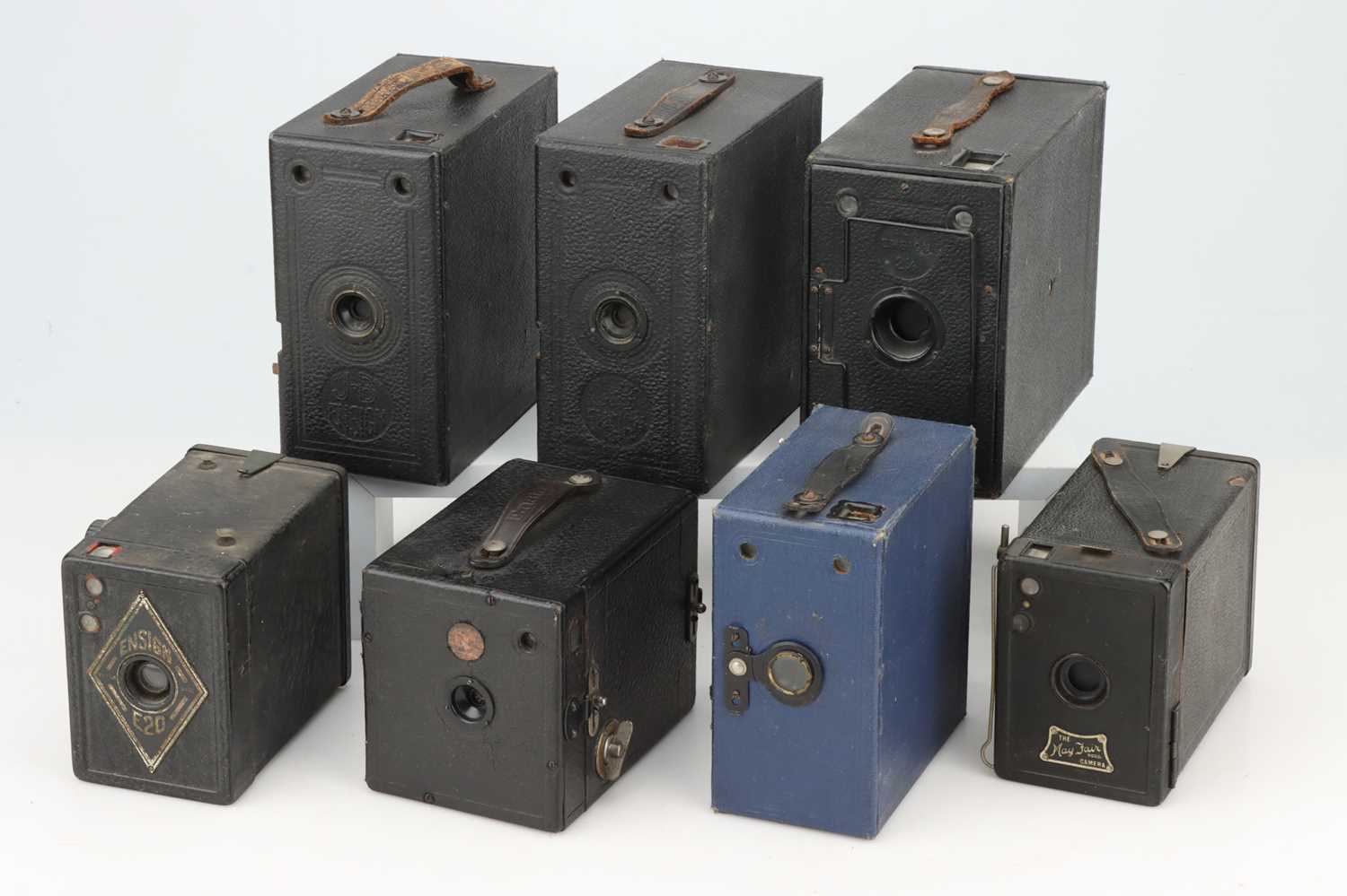 Lot 818 - A Selection of Ensign Box Type Cameras,