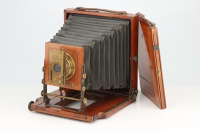 Lot 827 - A J. Lancaster & Son Half Plate Mahogany Field Camera