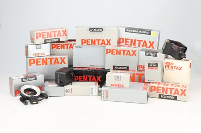 Lot 786 - A Large Selection of Pentax Flash & Power Accessories