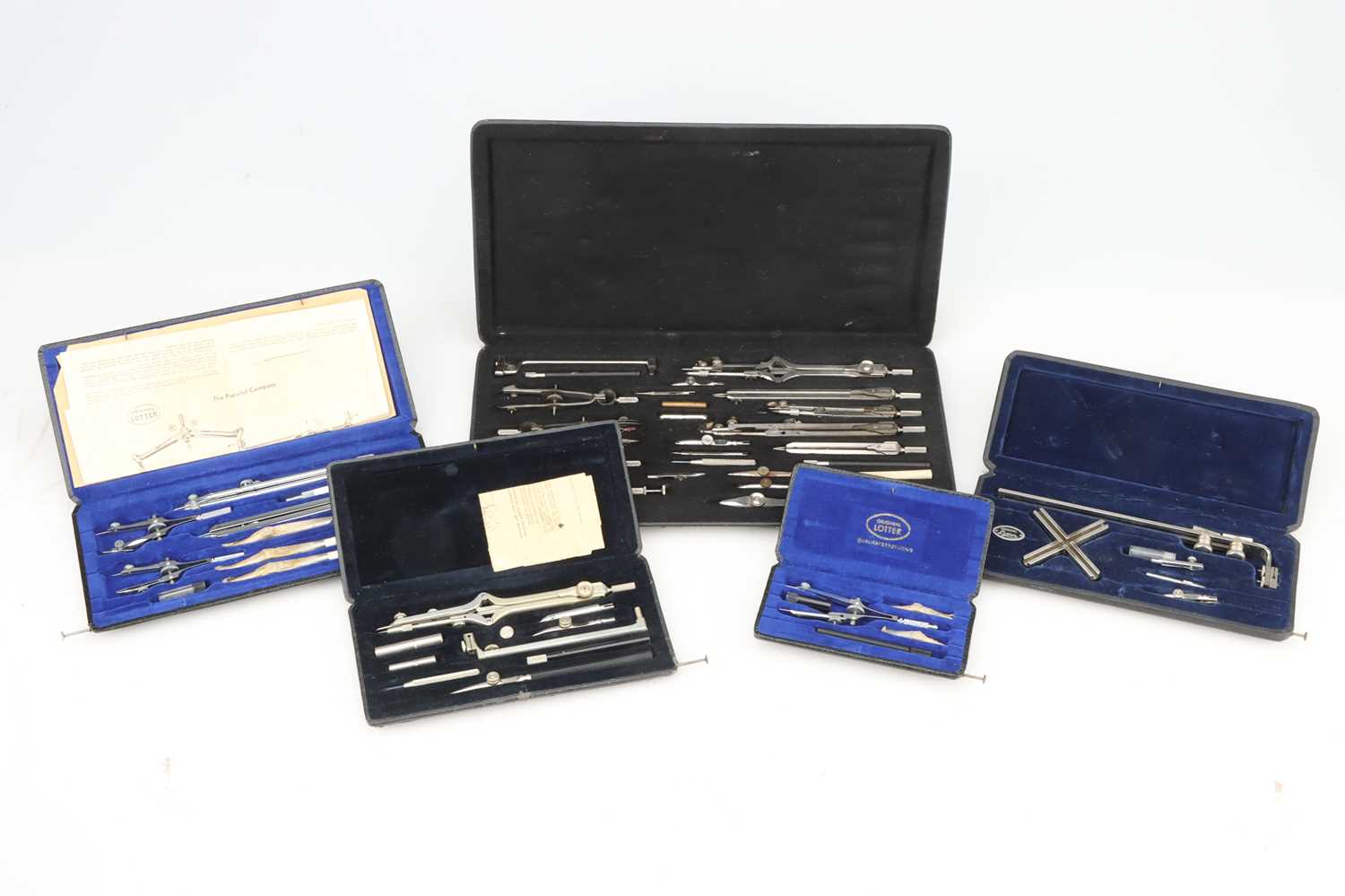 Lot 303 - Elliptic Trammel and other Drawing Instruments by Lotter