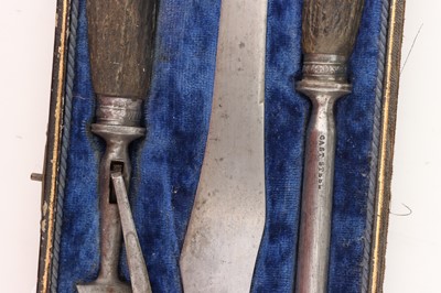 Lot 80 - A 19th Century Antler Handled Carving Set