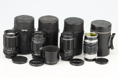 Lot 726 - Four Asahi Opt. Co. 135mm f/3.5 Lenses