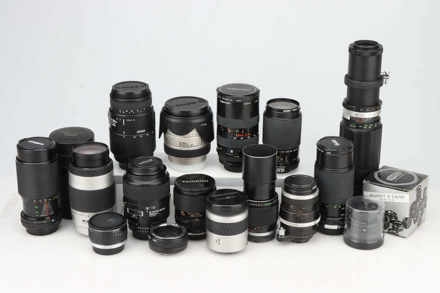 Lot 558 A Selection of Various SLR Lenses,