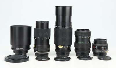 Lot 635 - A Mixed Selection of Pentax Lenses