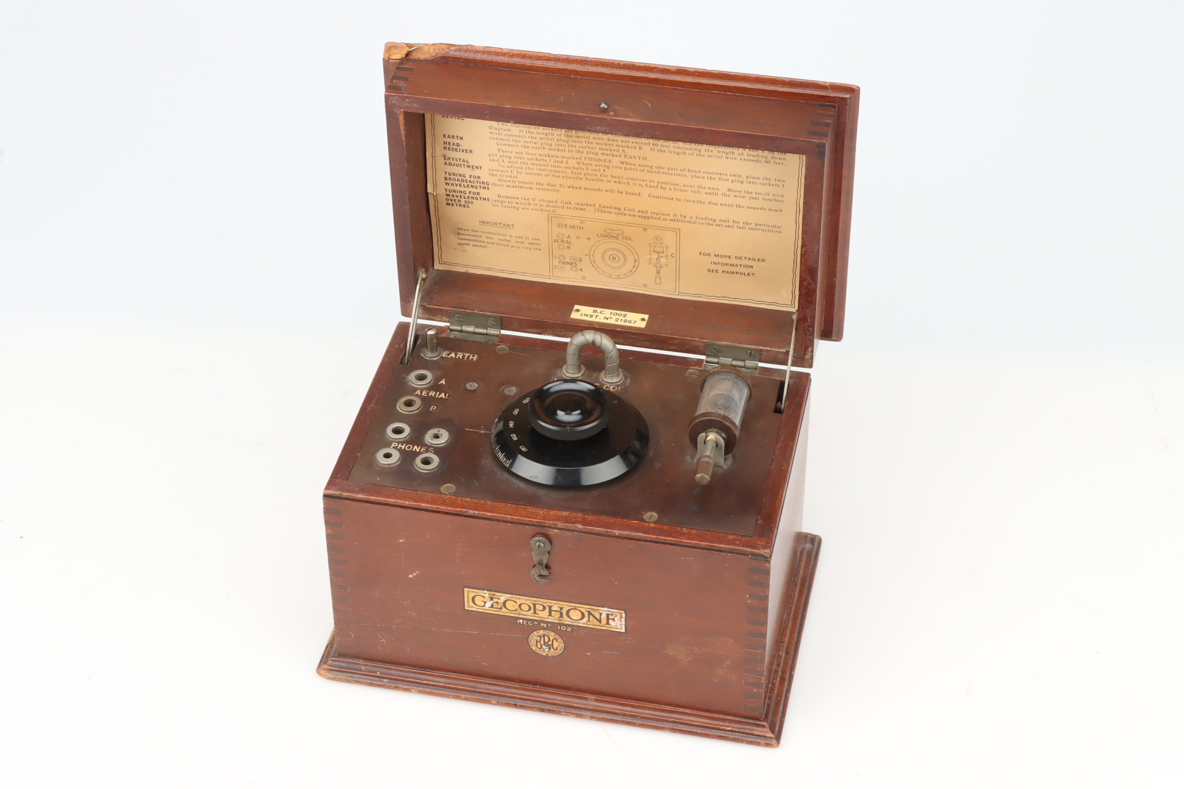 アンティーク　鉱石ラジオ (英国製) B.T.H Crystal Radio レトロっぽい手作り鉱石ラジオ(Retro look crystal radio) - YouTube