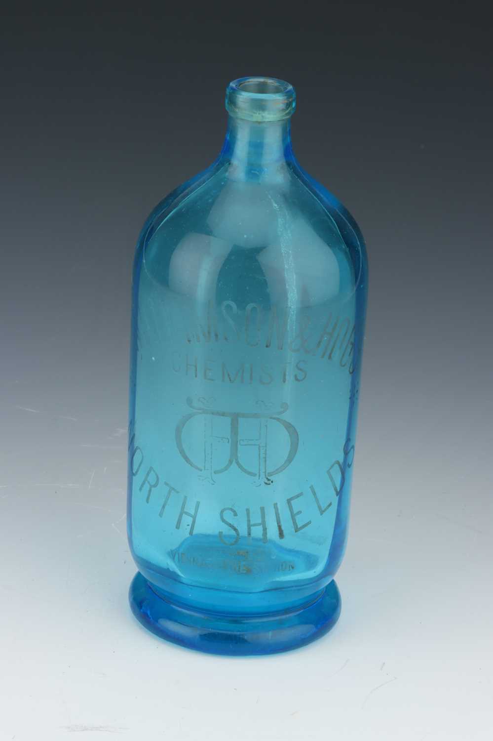 Lot 333 - Blue Glass Soda Syphon Bottle