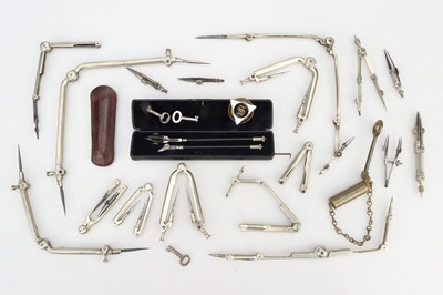 Lot 263 - A Collection of Pocket Drawing Instruments etc.