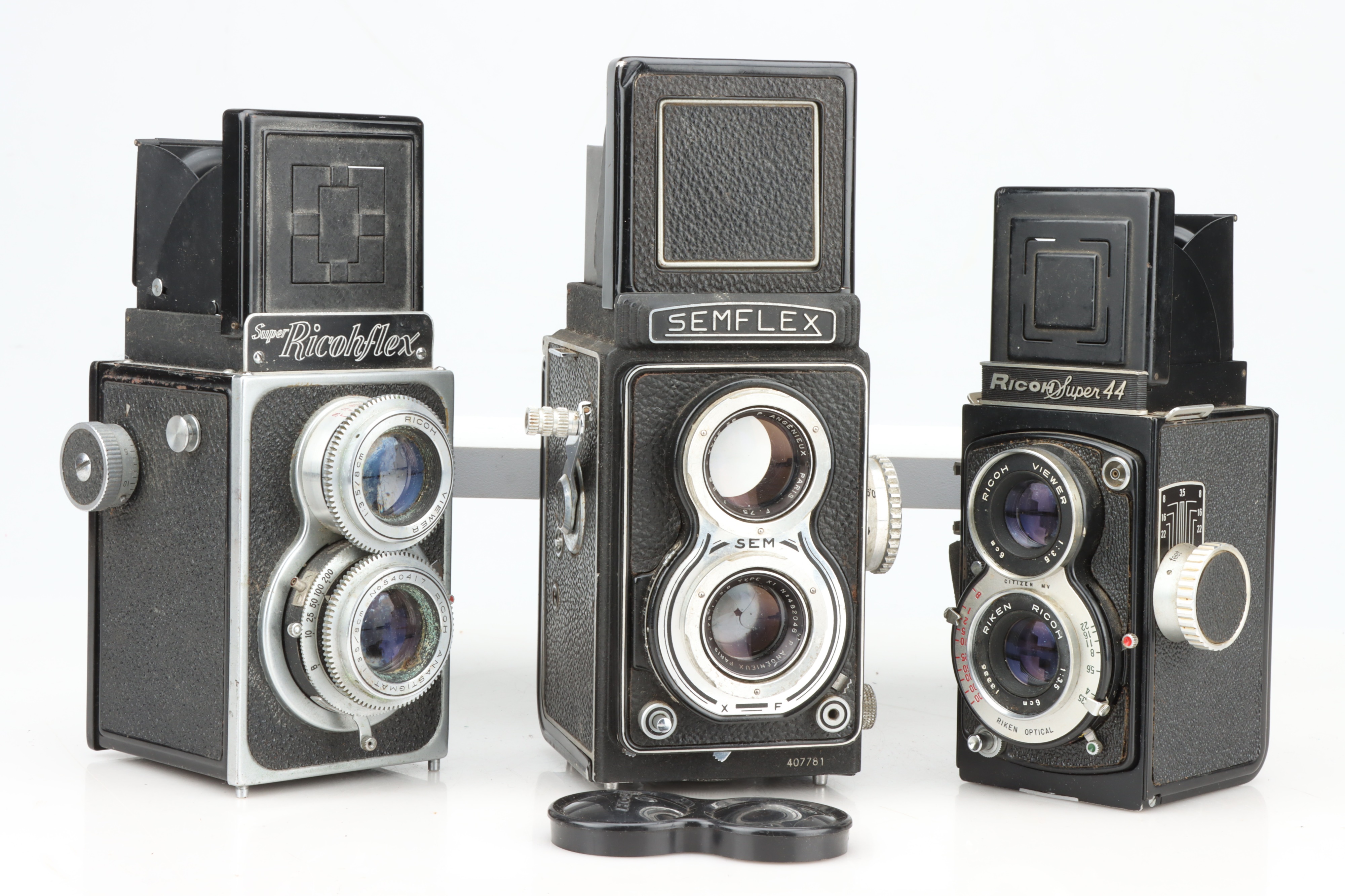 Lot 608 - Three Medium Format TLR Cameras,