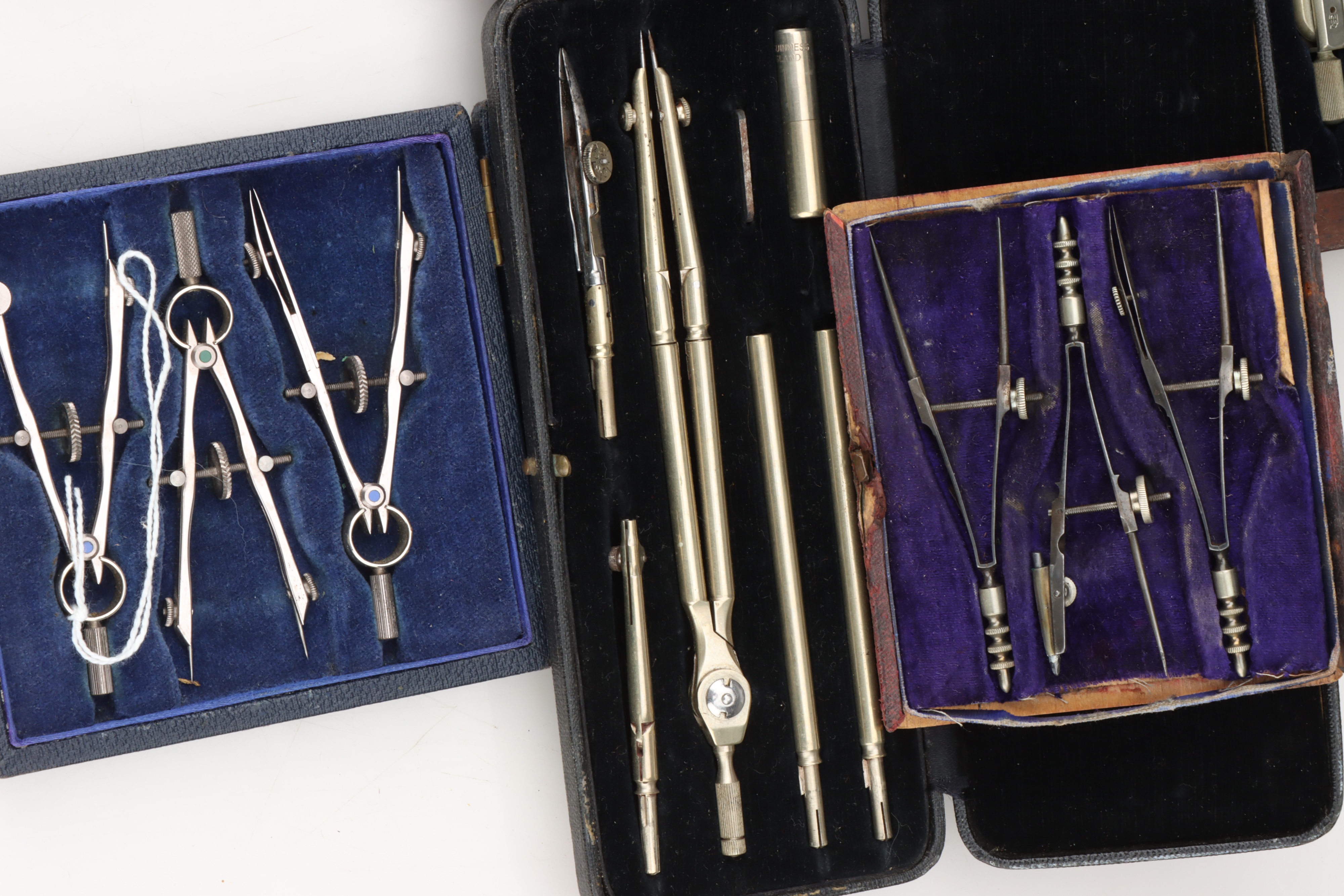 Lot 282 - Eight Cased Sets of Drawing Instruments,