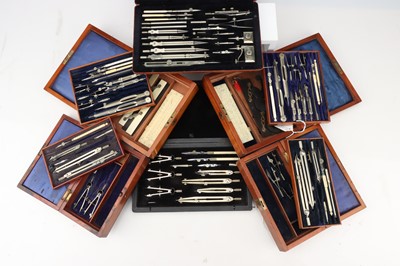 Lot 283 - Six Sets of Drawing Instruments