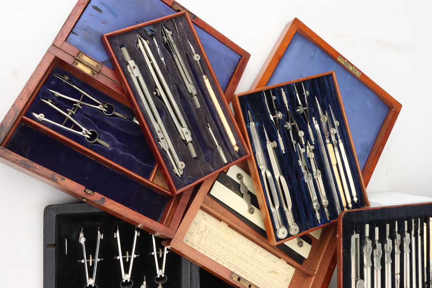 Lot 283 - Six Sets of Drawing Instruments,