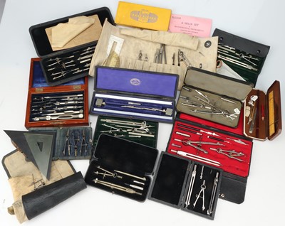 Lot 284 - 12 Various Sets of drawing Instruments