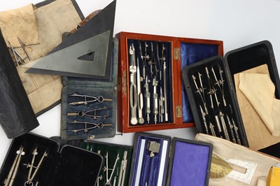 Lot 284 - 12 Various Sets of drawing Instruments