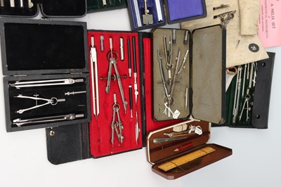 Lot 284 - 12 Various Sets of drawing Instruments