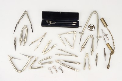 Lot 285 - Seven Sets of Drawing Instruments