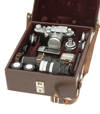 Lot 14 - A Leica IIIc Rangefinder Camera Outfit