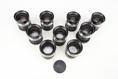 Lot 561 - A Set of 9 Schendier D-Claron f/5.6 210mm Lenses