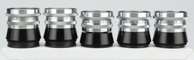 Lot 565 - A Set of 5 Schneider Symmar f/5.6 210mm Lenses