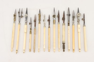 Lot 271 - Ivory and Bone Drawing Instruments