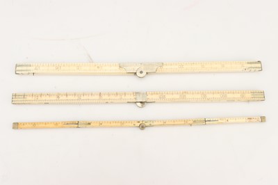 Lot 272 - Ivory Folding Rules