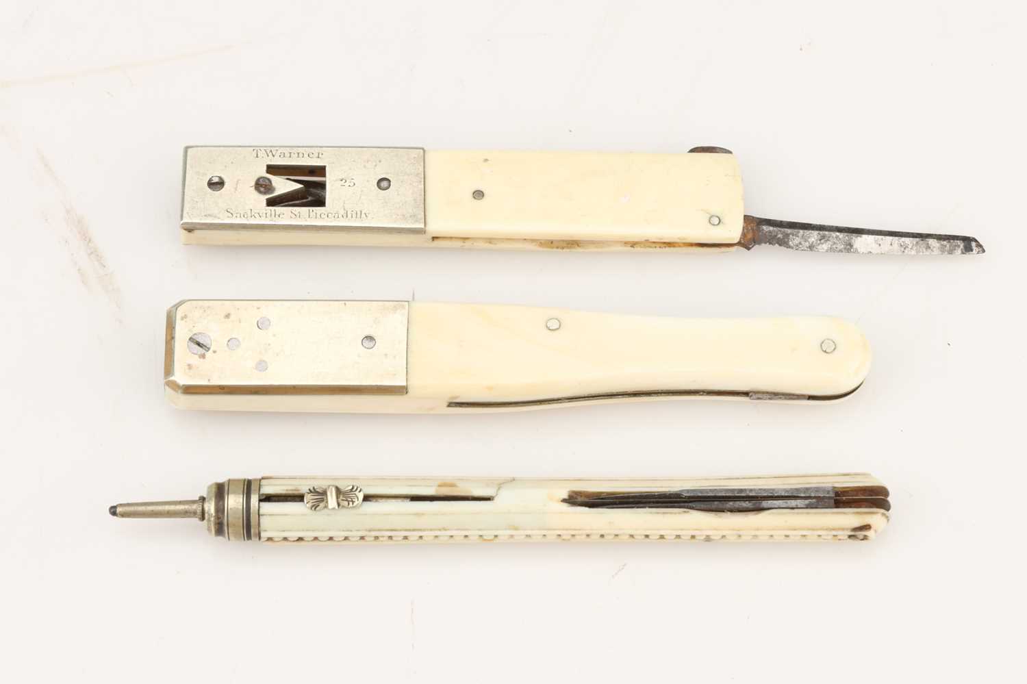 Lot 273 - Two Antique Quill Cutters and a Pen Knife