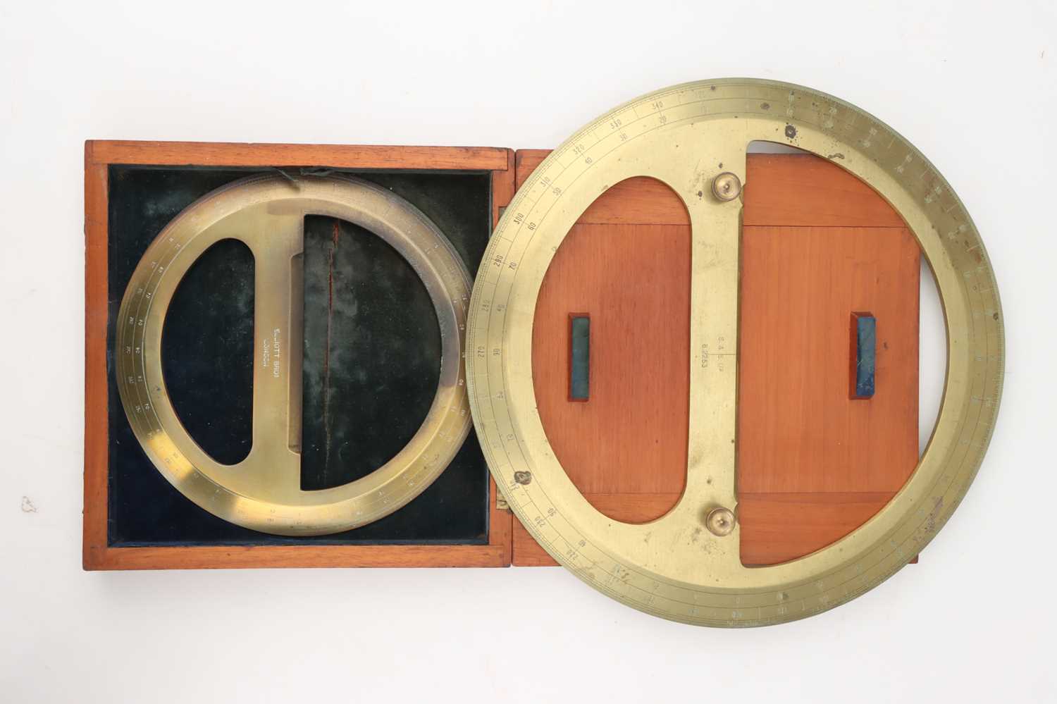 Lot 294 - Two Circular Protractors